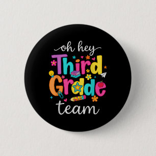 Oh Hey Dritte Klasse Frohe Rückkehr Zur Schule Leh Button