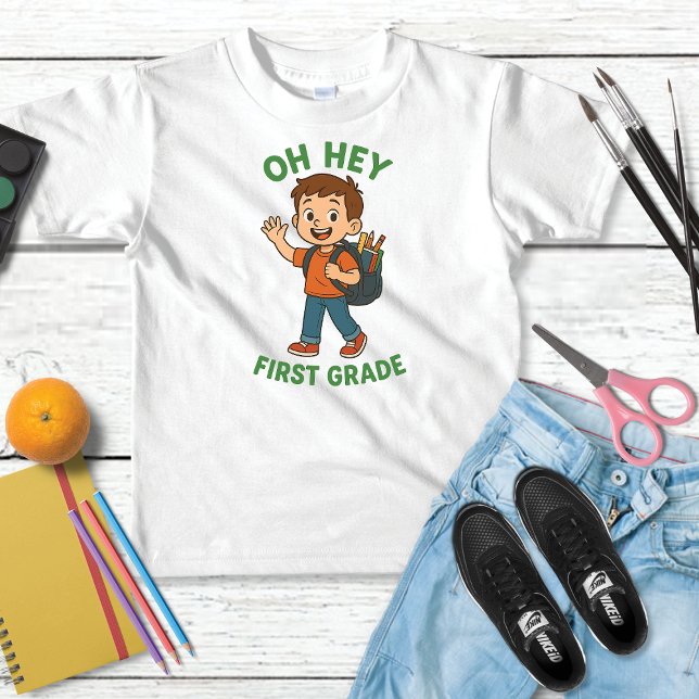 oh hey first grade back to school T-Shirt (Von Creator hochgeladen)