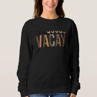 Oh Hey Vacay Leopardenprint Familie Matching Somme Sweatshirt