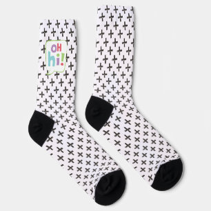 Oh, Hi! Farbenfrohe Sprechblase Socken