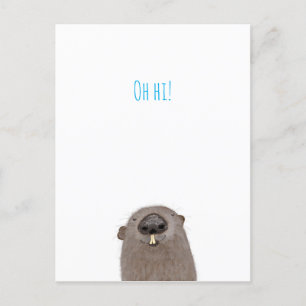 "Oh hi"-Karte Postkarte