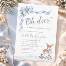 Oh Hirsch, Baby Boy ist fast da Blaues Baby Shower