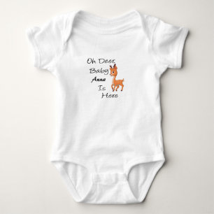 Oh, Hirsch, Baby ist hier Kinderkleidung, Personal Strampler