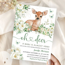 Oh Hirsch Baby Shower Geschlechtsneutral