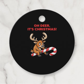 Oh Hirsch, es ist Weihnachten, gestresstes Rentier Geschenkanhänger