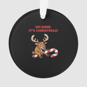 Oh Hirsch, es ist Weihnachten, gestresstes Rentier Ornament