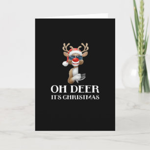 Oh Hirsch, es ist Weihnachten im Rentier-Stil Karte