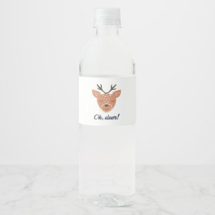 Oh Hirsch Hirsch Liebe Rette Den Hirsch Kreatives Wasserflaschenetikett
