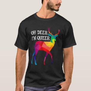 Oh, Hirsch, ich bin Queer Longbt-Regenbogen-Hirsch T-Shirt