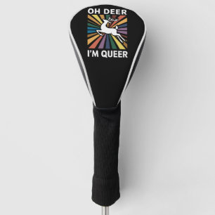 Oh Hirsch ich bin queer Regenbogen LGBT Stolz Schw Golf Headcover