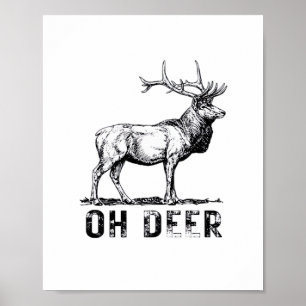 Oh Hirsch Kühne Grafische Darstellung Poster