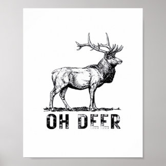 Oh Hirsch Kühne Grafische Darstellung Poster