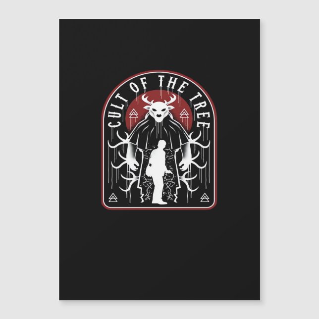 Oh Hirsch Kult des Baumes künstlerischer Stil  Magnetkarte (Vorderseite)