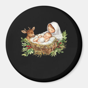 Oh Hirsch Maria Krippenszene Weihnachten Jesus Magnet