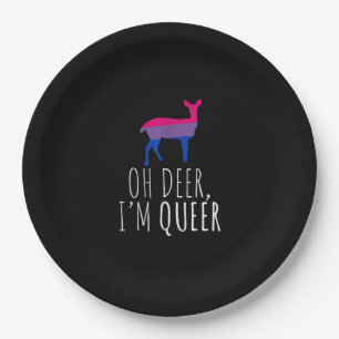 Oh Hirsch Queer Bisexueller Stolz Schwuler Lesbisc Pappteller