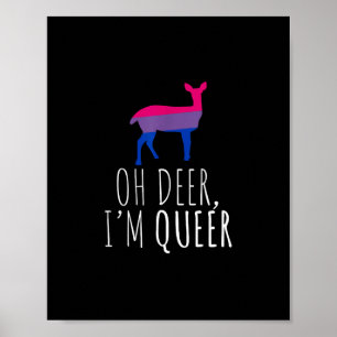 Oh Hirsch Queer Bisexueller Stolz Schwuler Lesbisc Poster