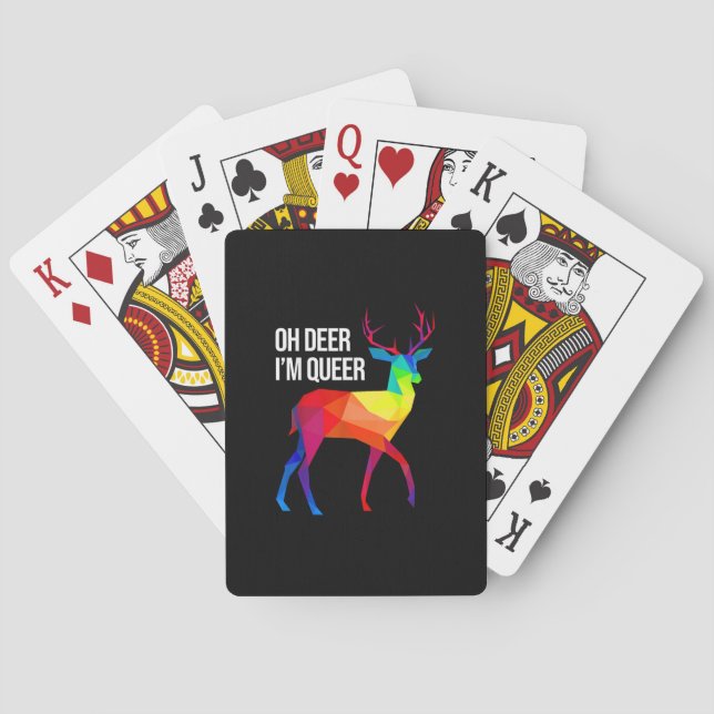 Oh Hirsch Queer LGBT Pride-Feierdesign  Spielkarten (Rückseite)