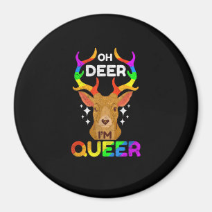 Oh Hirsch Queer Lustig LGBTQ Stolz Bewusstsein Magnet