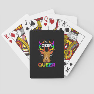 Oh Hirsch Queer Lustig LGBTQ Stolz Bewusstsein Spielkarten