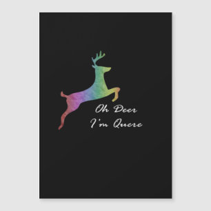 Oh Hirsch Queer Lustiger Wortwitz LGBT Pride Feier Magnetkarte