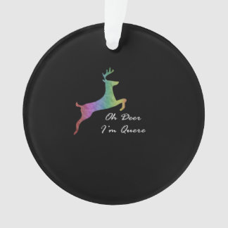 Oh Hirsch Queer Lustiger Wortwitz LGBT Stolz Acryl Ornament