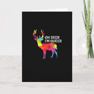 Oh Hirsch Queer Lustiger Wortwitz LGBT Stolz Desig Karte