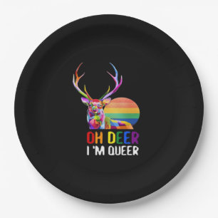 Oh Hirsch Queer Minimaler Moderner Stil  Pappteller