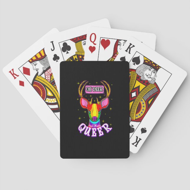 Oh Hirsch Queer Pride Monat Geschenkfeier  Spielkarten (Rückseite)