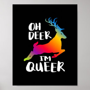 Oh Hirsch Queer Stolz Minimaler Künstlerischer Sti Poster