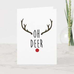 OH HIRSCH Rentiere Weihnachten Feiertag Danke Karte