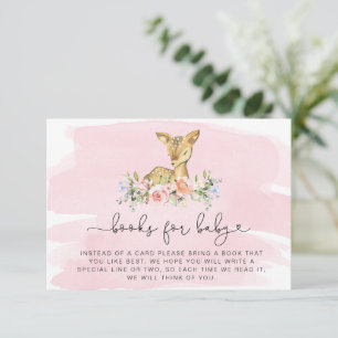 Oh, Hirsch rosa Bücher bitten Beilage Karte