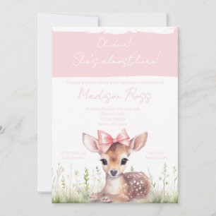 Oh Hirsch, sie ist fast hier Baby Shower Einladung