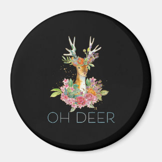 Oh Hirsch Süße Farbige Hirsch Minimal Design  Magnet