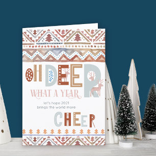 Oh Hirsch, was für ein Jahr Nordic Christmas Fairi Feiertagskarte