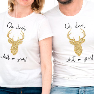Oh, Hirsch, was für ein Jahr! Weihnachtsfeiertag T-Shirt