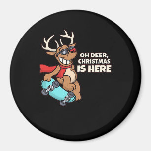 Oh Hirsch Weihnachtsfeier Feiertagsdesign Magnet