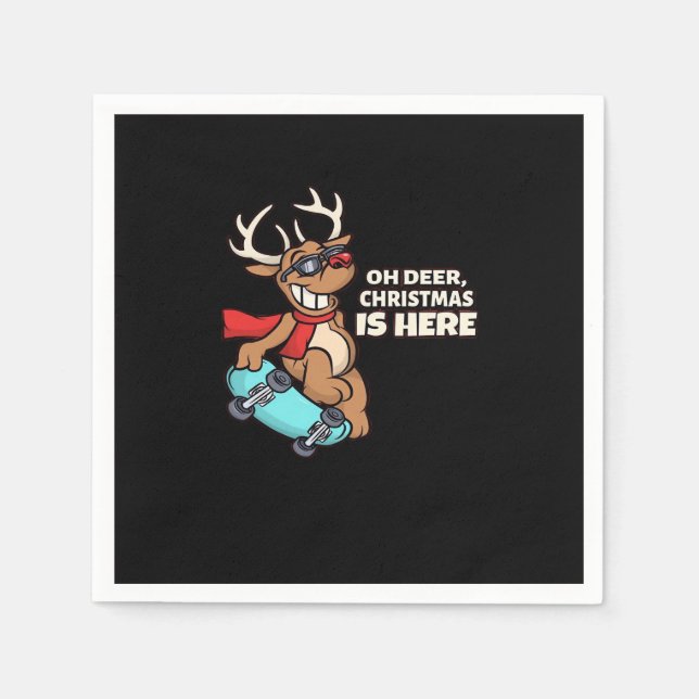 Oh Hirsch Weihnachtsfeier Urlaubsdesign  Serviette (Vorderseite)