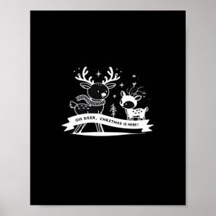 Oh Hirsch Weihnachtsfeier Urlaubsstil Poster