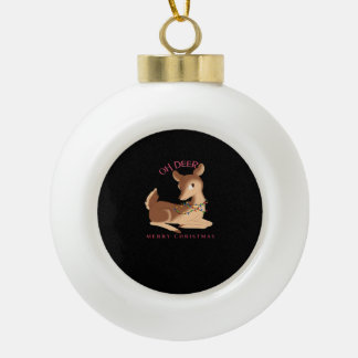 Oh Hirsch Weihnachtsmodernes Design Keramik Kugel-Ornament