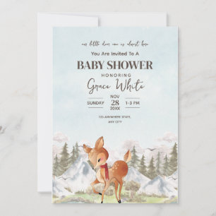 Oh Hirsch Winter Baby Shower Wald Baby Shower Einladung