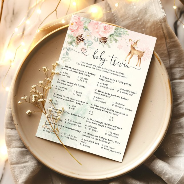 Oh Hirsch Winter Kalligraphie Baby Trivia Spiel (Von Creator hochgeladen)