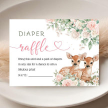 Oh Hirsch Zwilling Mädchen Baby Shower Windel Raff