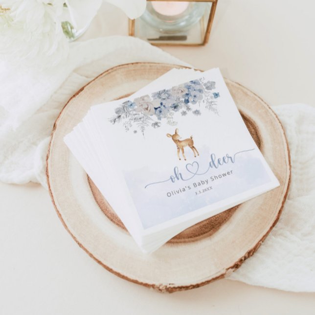 Oh Hirsche, blaue Junge Dusche Serviette (Von Creator hochgeladen)