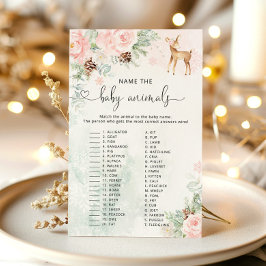 Oh Hirsche Name der Baby-Tiere Baby-Dusche-Spiel