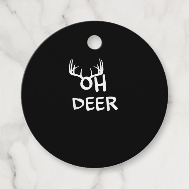 Oh Hirschjäger Rustikales Outdoor-Design Geschenkanhänger (Vorderseite)