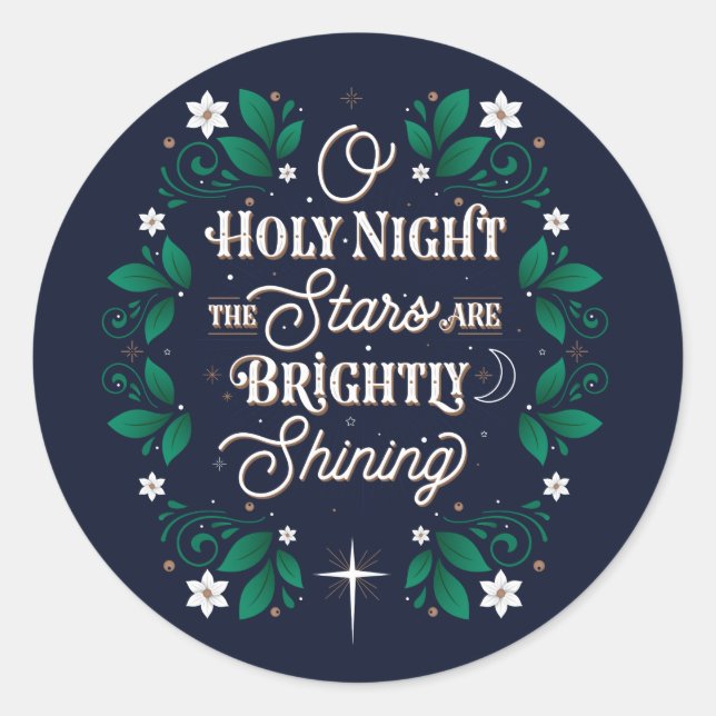 Oh Holy Night Stickers (Vorderseite)