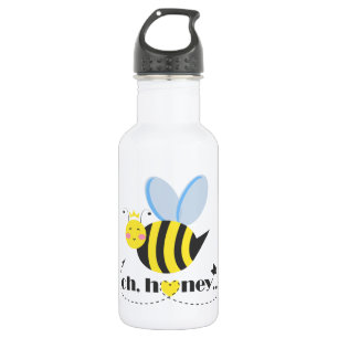 Oh Honey Valentines Queen Bee Charakter mit Tiara Edelstahlflasche