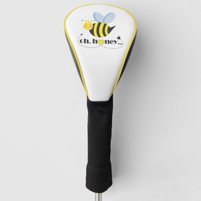 Oh Honey Valentines Queen Bee Charakter mit Tiara Golf Headcover (Vorderseite)