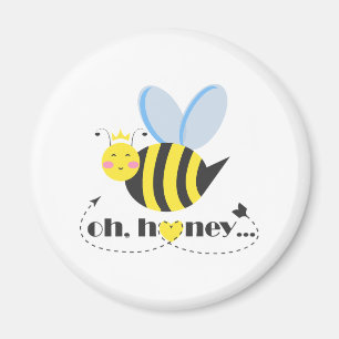 Oh Honey Valentines Queen Bee Charakter mit Tiara Magnet