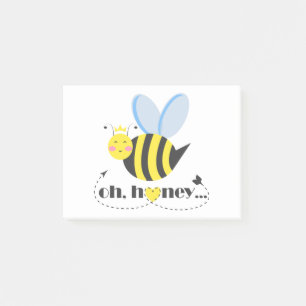 Oh Honey Valentines Queen Bee Charakter mit Tiara Post-it Klebezettel